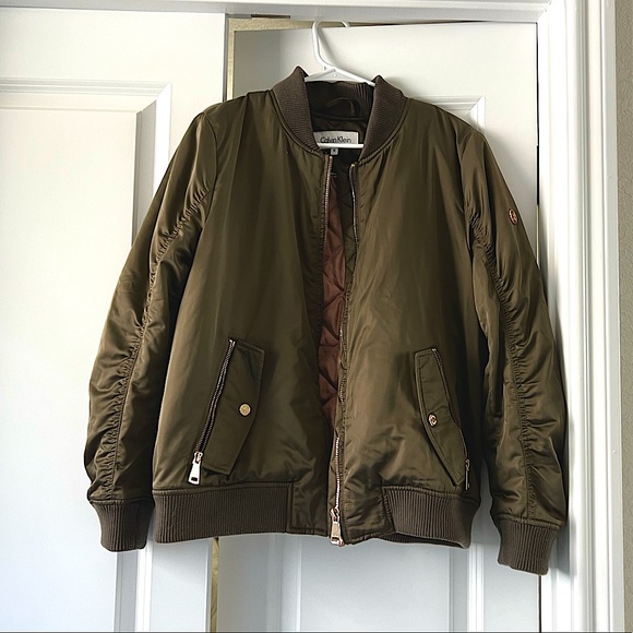 Calvin Klein Olive Green Bomber Jacket 